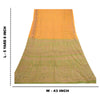 Sanskriti Vintage Sarees Pure Silk Yellow Paisley Printed Sari 5+YD Craft Fabric