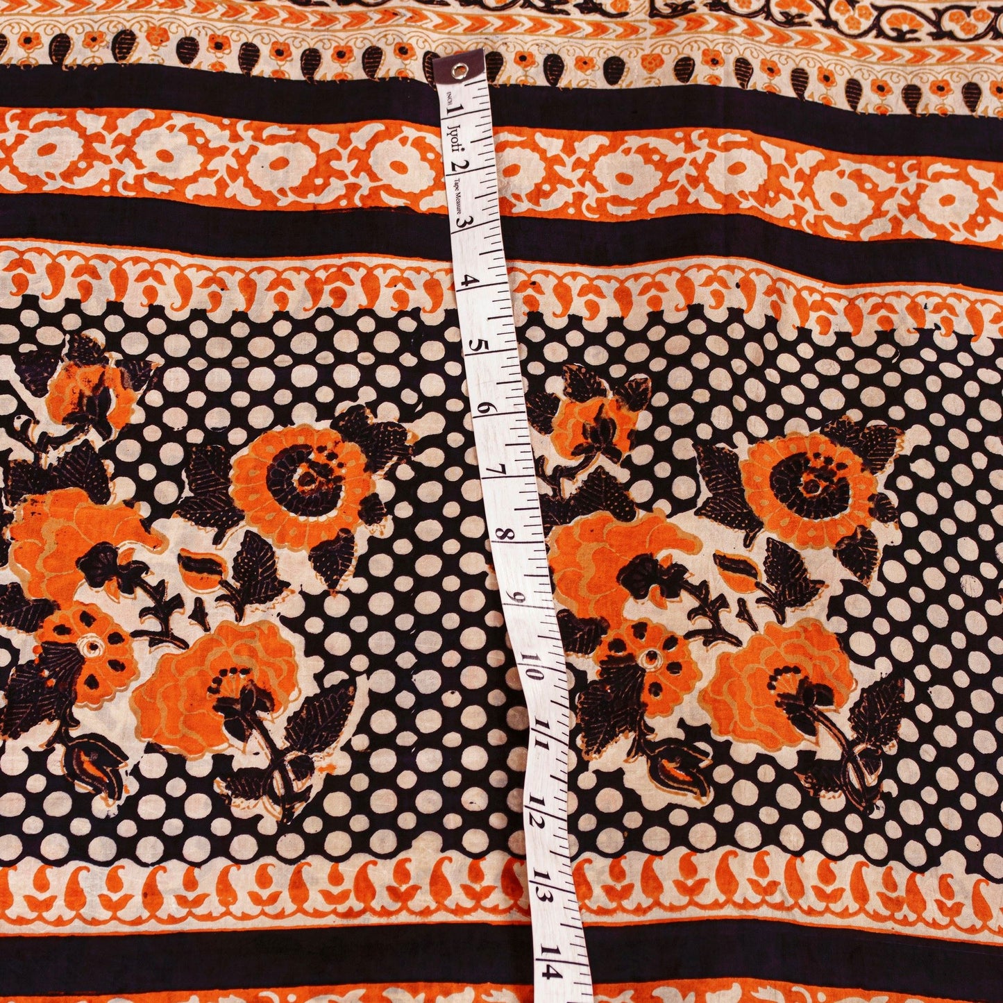 Sanskriti Vintage Sarees Cream Pure Silk Printed Sari Floral Soft Craft Sustainable Fabric