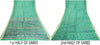 Sanskriti Vintage Sarees From India Green Pure Silk Printed Sari Craft Sustainable Fabric