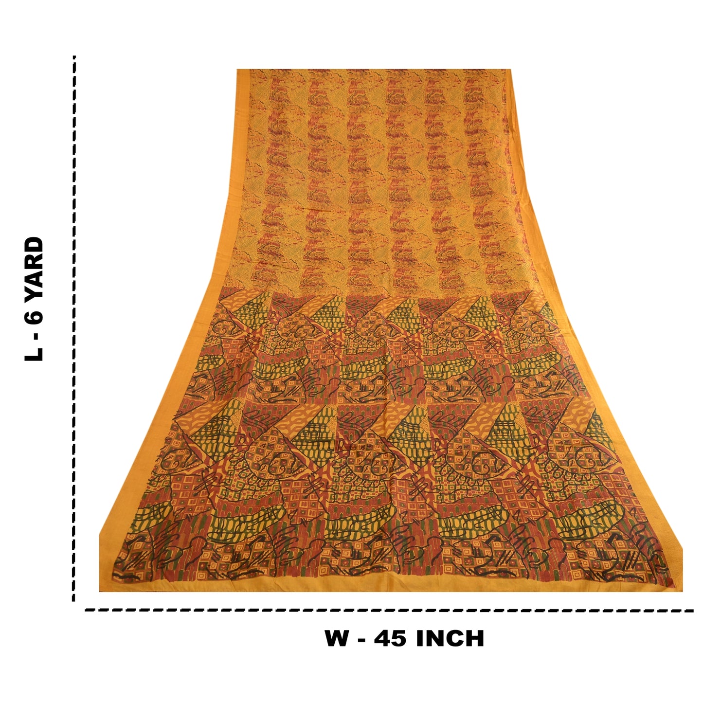 Sanskriti Vintage Sarees 100% Pure Silk Quilting Felting Craft Sustainable Fabric Print Sari