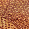 Sanskriti Vintage Sarees Salted Caramel Pure Silk Printed Sari Soft Craft Sustainable Fabric