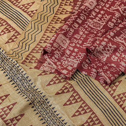 Sanskriti Vintage Sarees Pink Hand Block Printed Pure Silk Sari 5yd Craft Sustainable Fabric