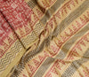 Sanskriti Vintage Sarees Pink Hand Block Printed Pure Silk Sari 5yd Craft Sustainable Fabric