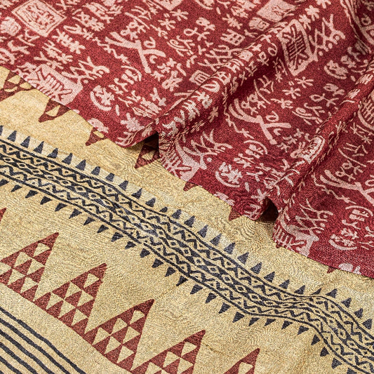 Sanskriti Vintage Sarees Pink Hand Block Printed Pure Silk Sari 5yd Craft Sustainable Fabric