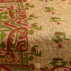 Sanskriti Vintage Sarees Cream Pure Silk Abstract Printed Sari 6 YD Craft Fabric