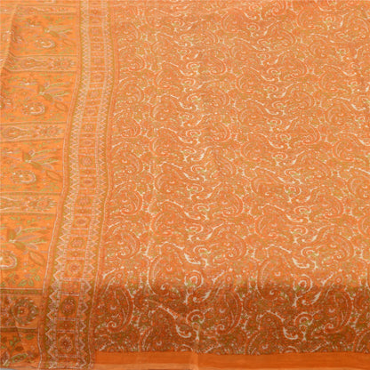 Sanskriti Vintage Sarees 100% Pure Silk Quilting Felting Craft Fabric Print Sari