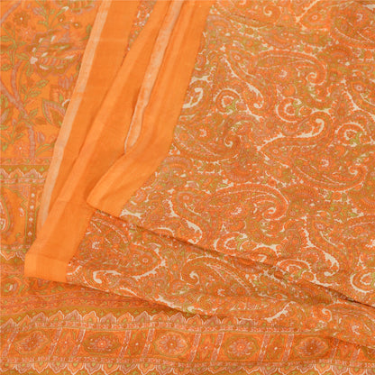 Sanskriti Vintage Sarees 100% Pure Silk Quilting Felting Craft Fabric Print Sari