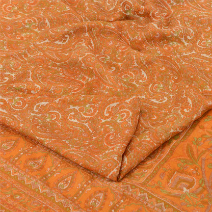 Sanskriti Vintage Sarees 100% Pure Silk Quilting Felting Craft Fabric Print Sari