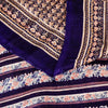 Sanskriti Vintage Sarees Blue Indian Printed Pure Silk Sari Floral Craft Sustainable Fabric