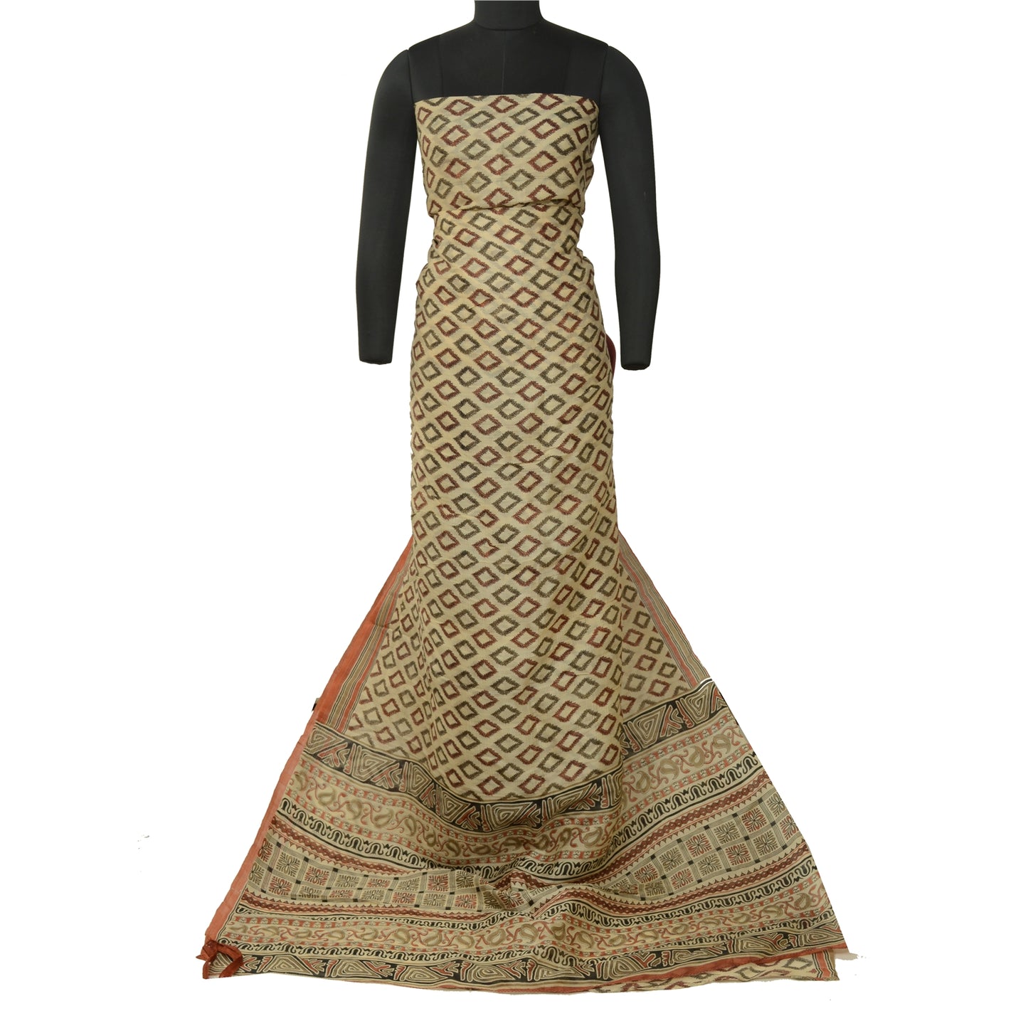 Sanskriti Vintage Sarees Pure Silk Quilting Felting Craft Fabric Printed Sari