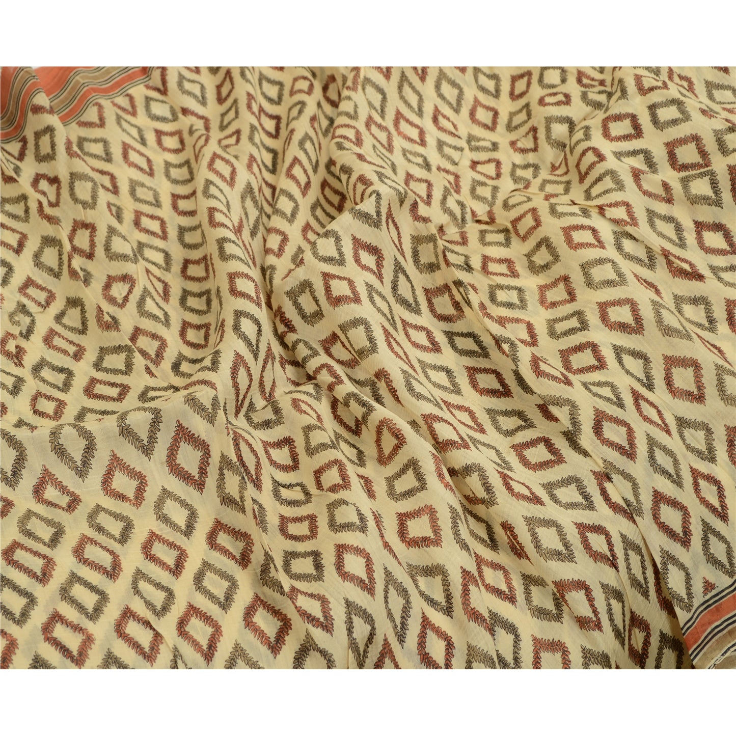 Sanskriti Vintage Sarees Pure Silk Quilting Felting Craft Fabric Printed Sari