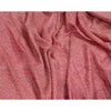 Sanskriti Vintage Sarees Pink Quilting Felting Craft Fabric Pure Silk Print Sari
