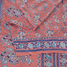 Load image into Gallery viewer, Sanskriti Vintage Sarees Indian Pink/Blue Pure Silk Printed Sari Craft Fabric
