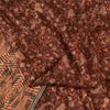 Sanskriti Vintage Sarees Indian Dark Brown Pure Silk Printed Sari Craft Fabric