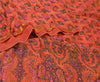 Sanskriti Vintage Sarees Red From India Printed Pure Silk Sari 5yd Craft Sustainable Fabric