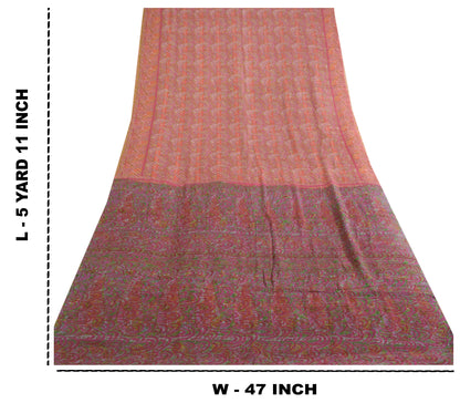 Sanskriti Vintage Sarees From India Multi Pure Silk Printed Sari Craft Sustainable Fabric