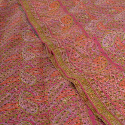 Sanskriti Vintage Sarees From India Multi Pure Silk Printed Sari Craft Sustainable Fabric