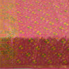 Sanskriti Vintage Sarees Pink Zari Border Geometric Printed Pure Silk 5YD Sari