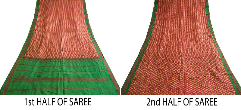 Sanskriti Vintage Sarees Printed Pure Silk Sari Quilting Felting Craft Sustainable Fabric