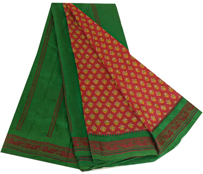 Sanskriti Vintage Sarees Printed Pure Silk Sari Quilting Felting Craft Sustainable Fabric