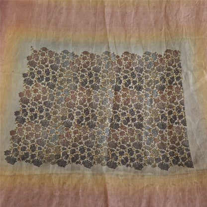 Sanskriti Vintage Sarees Indian Multi Printed Woven Pure Silk Sari Craft Fabric