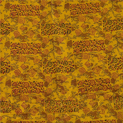 Sanskriti Vintage Sarees Indisk Safran Ren Silke Trykt Sari 5yd Håndværk Bæredygtigt Stoff