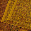 Sanskriti Vintage Sarees Indisk Safran Ren Silke Trykt Sari 5yd Håndværk Bæredygtigt Stoff
