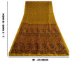 Sanskriti Vintage Sarees Indisk Safran Ren Silke Trykt Sari 5yd Håndværk Bæredygtigt Stoff