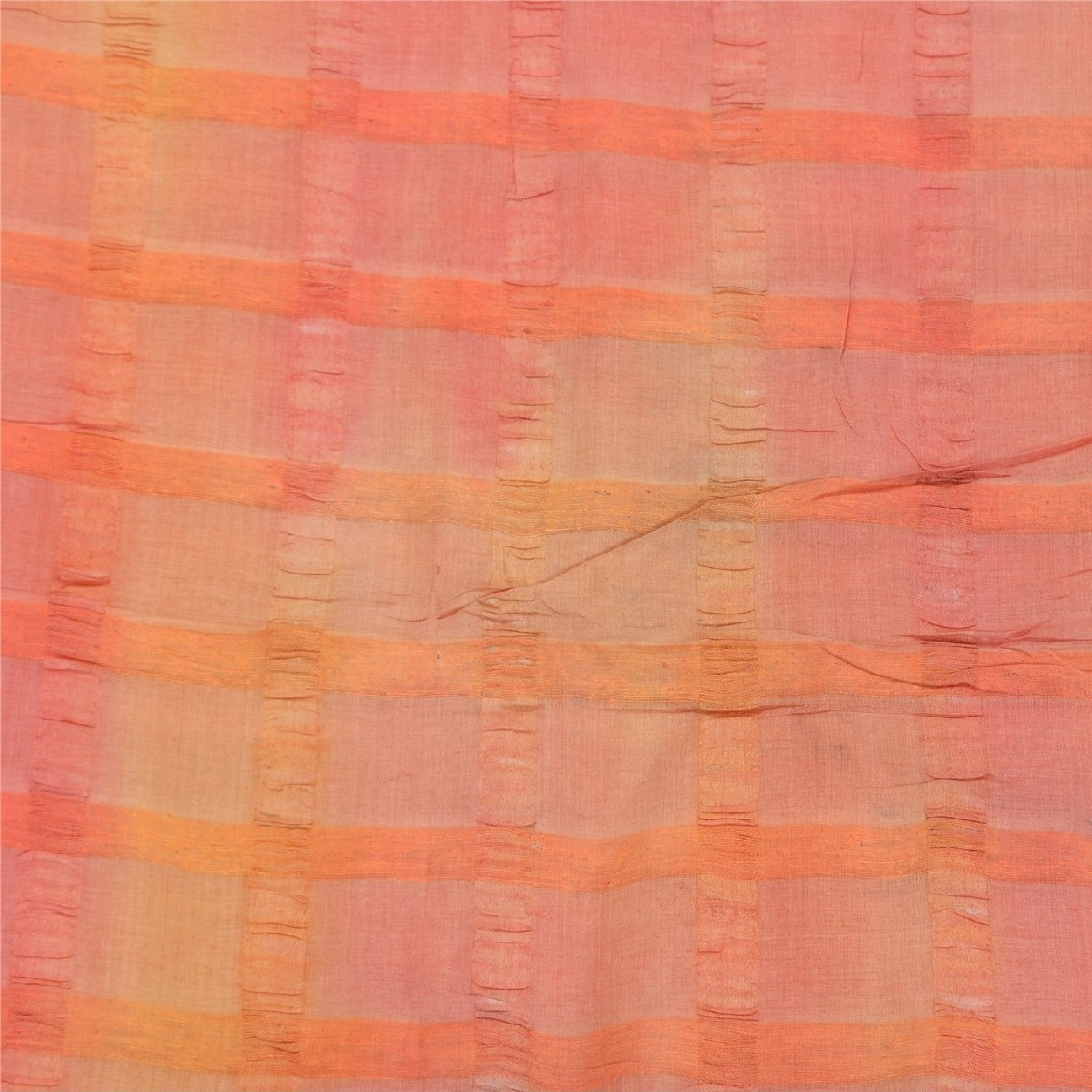 Sanskriti Vintage Sarees Indian Multi Pure Silk Printed Sari 5yd Craft Sustainable Fabric