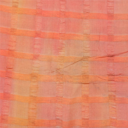 Sanskriti Vintage Sarees Indian Multi Pure Silk Printed Sari 5yd Craft Sustainable Fabric