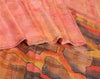 Sanskriti Vintage Sarees Indian Multi Pure Silk Printed Sari 5yd Craft Sustainable Fabric