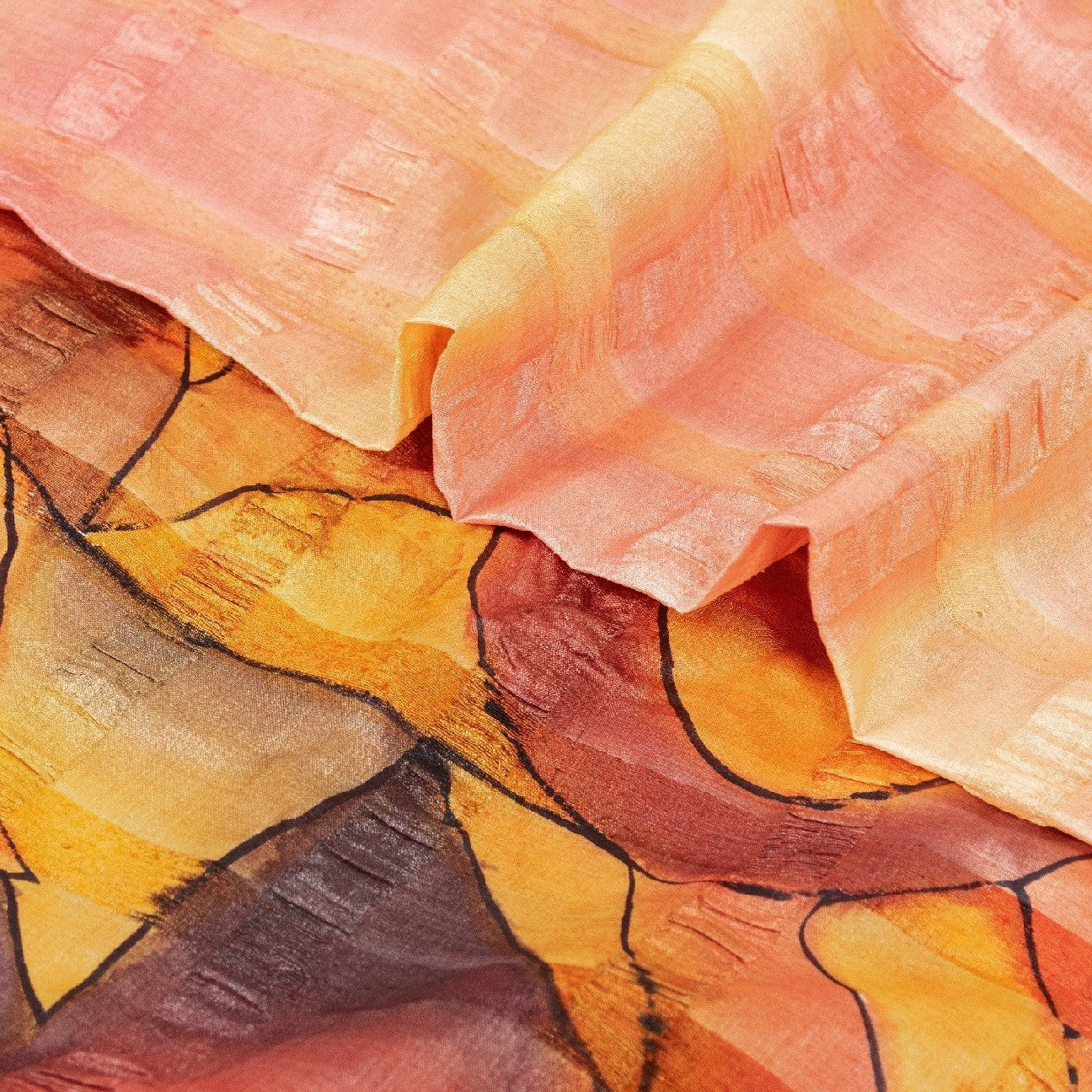 Sanskriti Vintage Sarees Indian Multi Pure Silk Printed Sari 5yd Craft Sustainable Fabric