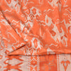 Sanskriti Vintage Sarees Orange Animal Printed 100% Pure Silk Sari Craft Sustainable Fabric