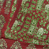 Sanskriti Vintage Sarees 5yd Quilting Felting Craft Sustainable Fabric Pure Silk Print Sari