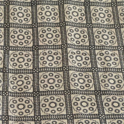 Sanskriti Vintage Sarees Black & Red 100%Pure Silk Printed Sari 5YD Craft Fabric