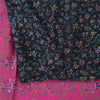 Sanskriti Vintage Sarees Indian Blue/Pink Pure Silk Printed Sari Craft Sustainable Fabric