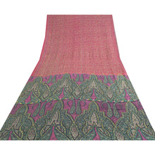 Load image into Gallery viewer, Sanskriti Vintage Pink/Green Sarees 100% Pure Silk Printed Sari 5yd Craft Fabric

