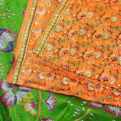 Sanskriti Vintage Sarees Pure Silk Quilting Felting Craft Sustainable Fabric Printed Sari
