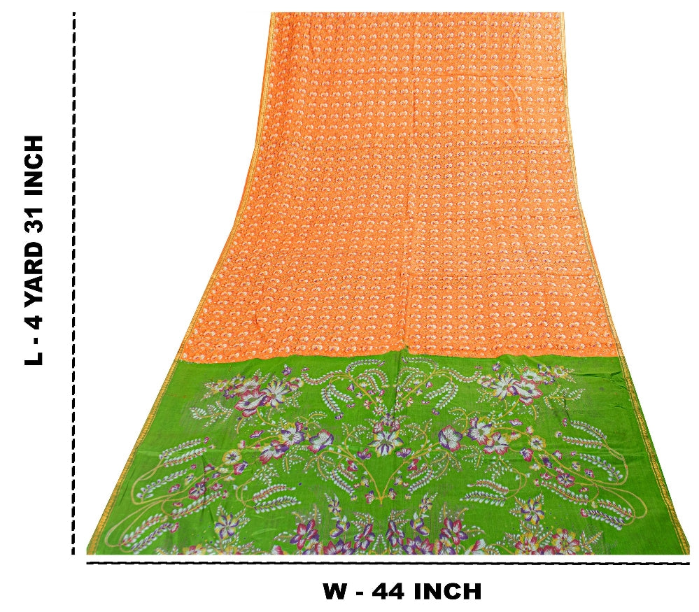 Sanskriti Vintage Sarees Pure Silk Quilting Felting Craft Sustainable Fabric Printed Sari
