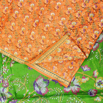 Sanskriti Vintage Sarees Pure Silk Quilting Felting Craft Sustainable Fabric Printed Sari