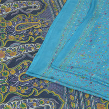 Load image into Gallery viewer, Sanskriti Vintage Sarees Blue 5yd Quilting Felting Craft Fabric Pure Cotton Sari
