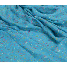 Load image into Gallery viewer, Sanskriti Vintage Sarees Blue 5yd Quilting Felting Craft Fabric Pure Cotton Sari
