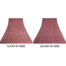 Load image into Gallery viewer, Sanskriti Vintage Pink Sarees Pure Silk Quilting Felting Craft Fabric Print Sari
