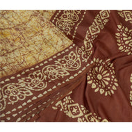 Sanskriti Vintage Sarees Quilting Felting Craft Fabric Batik 100% Pure Silk Sari