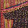 Sanskriti Vintage Sarees Indian Blue/Pink Pure Silk Printed Sari Craft Sustainable Fabric
