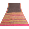 Sanskriti Vintage Sarees Indian Blue/Pink Pure Silk Printed Sari Craft Sustainable Fabric