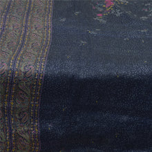 Load image into Gallery viewer, Sanskriti Vintage Sarees From India Blue Pure Silk Printed Sari 5yd Craft Fabric
