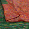 Sanskriti Vintage Sarees Indian Red 100% Pure Silk Printed Sari 5yd Craft Sustainable Fabric