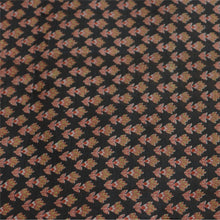 Load image into Gallery viewer, Sanskriti Vintage Sarees Indian Black 100% Pure Silk Print Sari 5yd Craft Fabric
