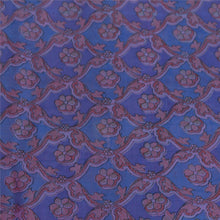Load image into Gallery viewer, Sanskriti Vintage Sarees Blue/Purple 100% Pure Silk Print Sari 6yd Craft Fabric
